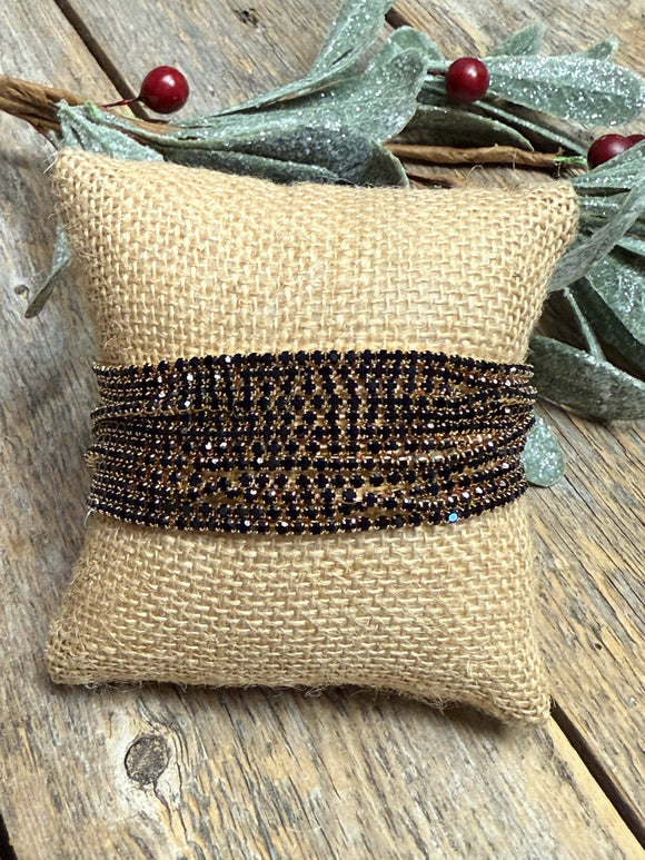 Black Crystal+Gold | Christmas Bracelet Set