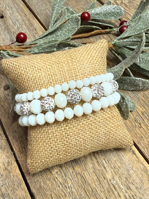 White Crystal | Christmas Bracelet Set