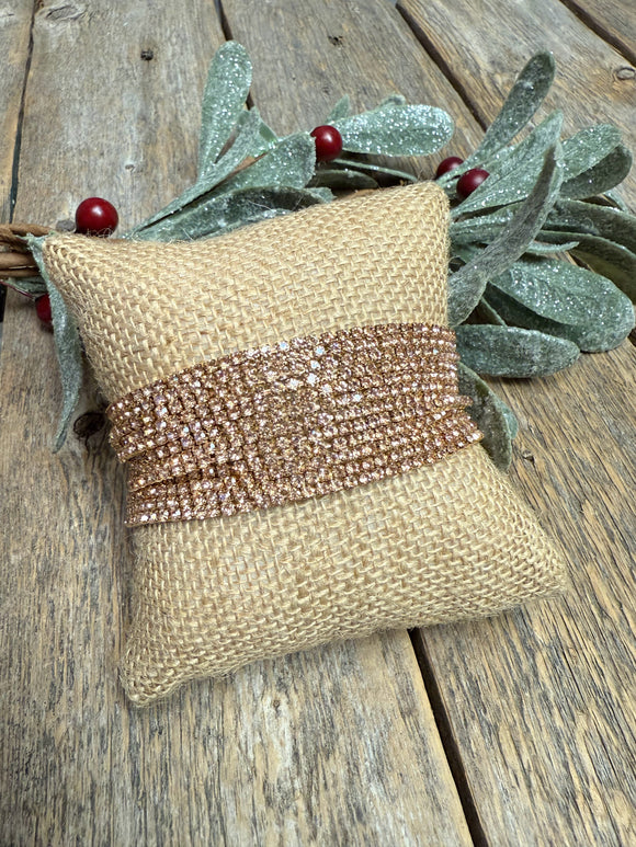 Rose Gold Crystal+Gold | Christmas Bracelet Set