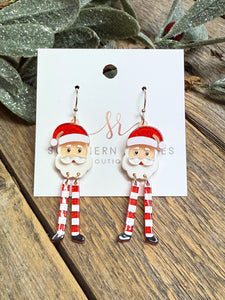 Santa Acrylic Dangle Earrings | Red
