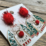 Ugly Sweater Pom Earrings | Multi