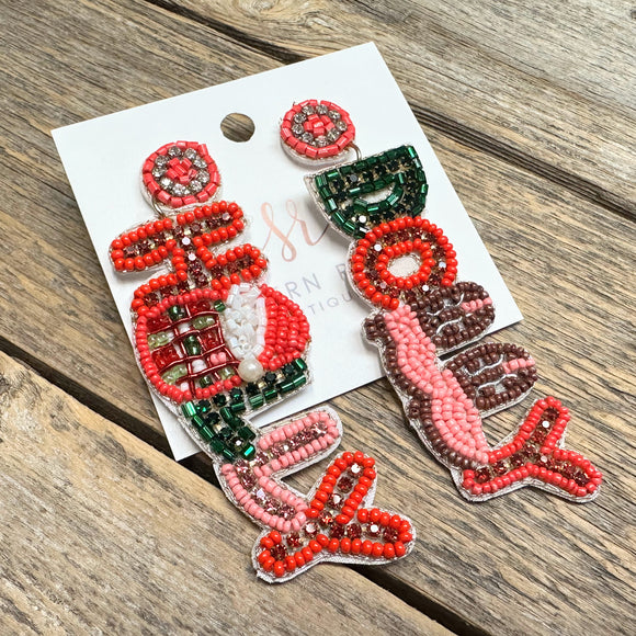 Seed Bead Holly Dolly Statement Earrings | Multi