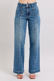 Judy Blue Jeans | Star Front Seam Detail Wide Leg