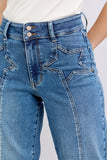 Judy Blue Jeans | Star Front Seam Detail Wide Leg