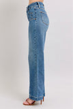 Judy Blue Jeans | Star Front Seam Detail Wide Leg