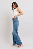 Judy Blue Jeans | Star Front Seam Detail Wide Leg