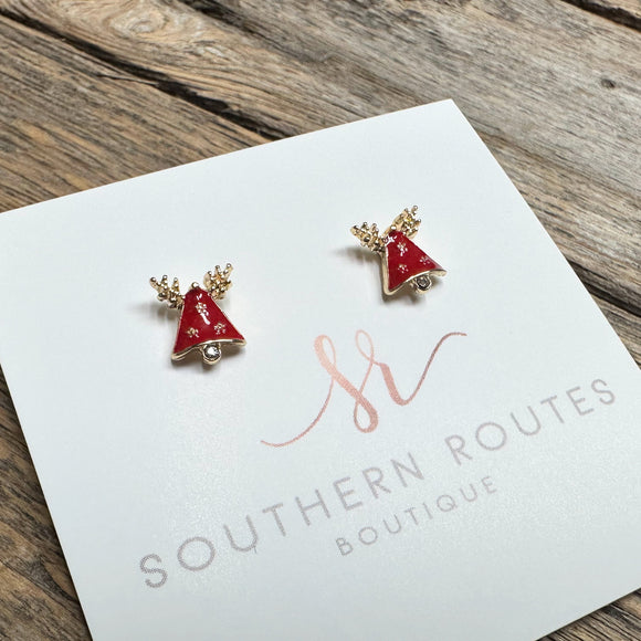 Reindeer Bell Earrings | Petite Studs