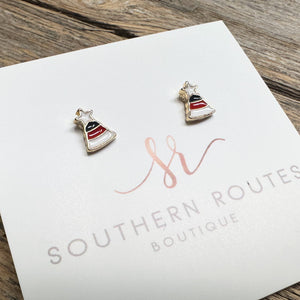 Christmas Tree Earrings | Petite Studs