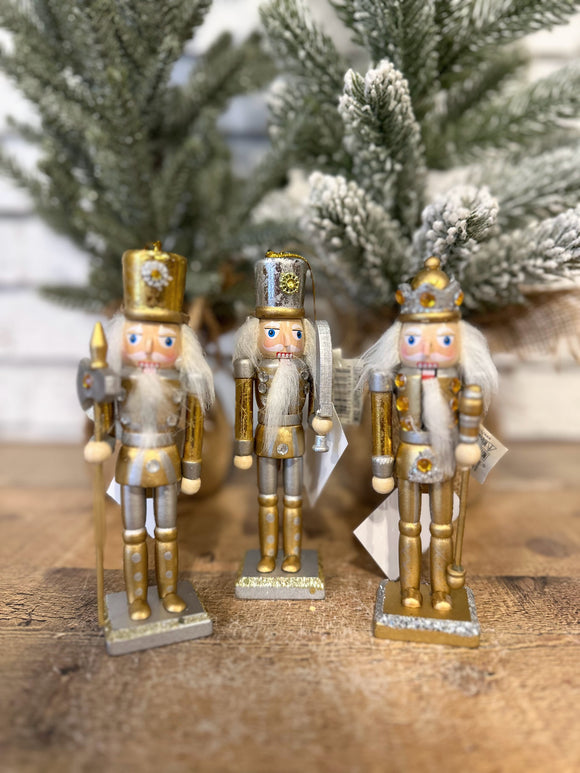 Kurt S. Adler Nutcracker Ornaments | Gold+Silver