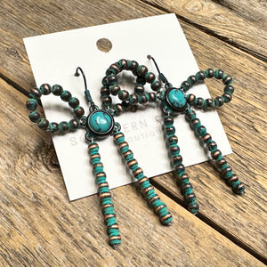 Navajo Turquoise Accent Coquette Bow Earrings | Patina