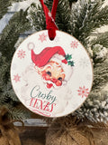 Crosby Texas Santa Ornament