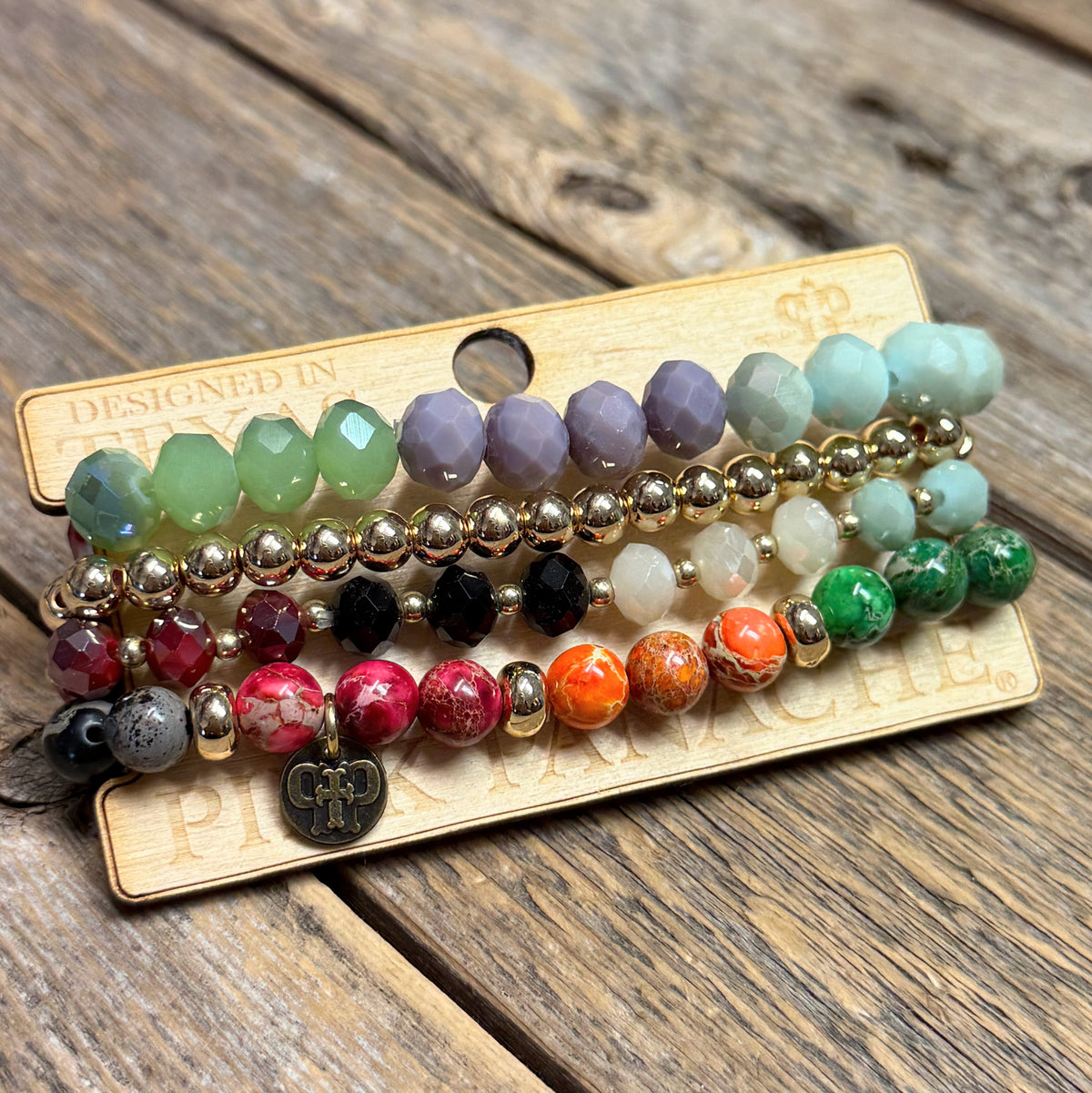 Multi Color Stretch Bracelet Set | Pink Panache