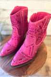 The Maze Sparkling Boot | Pink