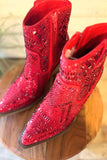 The Maze Sparkling Boot | Red
