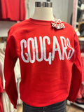 YOUTH+ADULT! Cougars Brushed Font Sweatshirt | Red