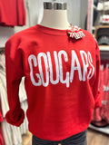 YOUTH+ADULT! Cougars Brushed Font Sweatshirt | Red