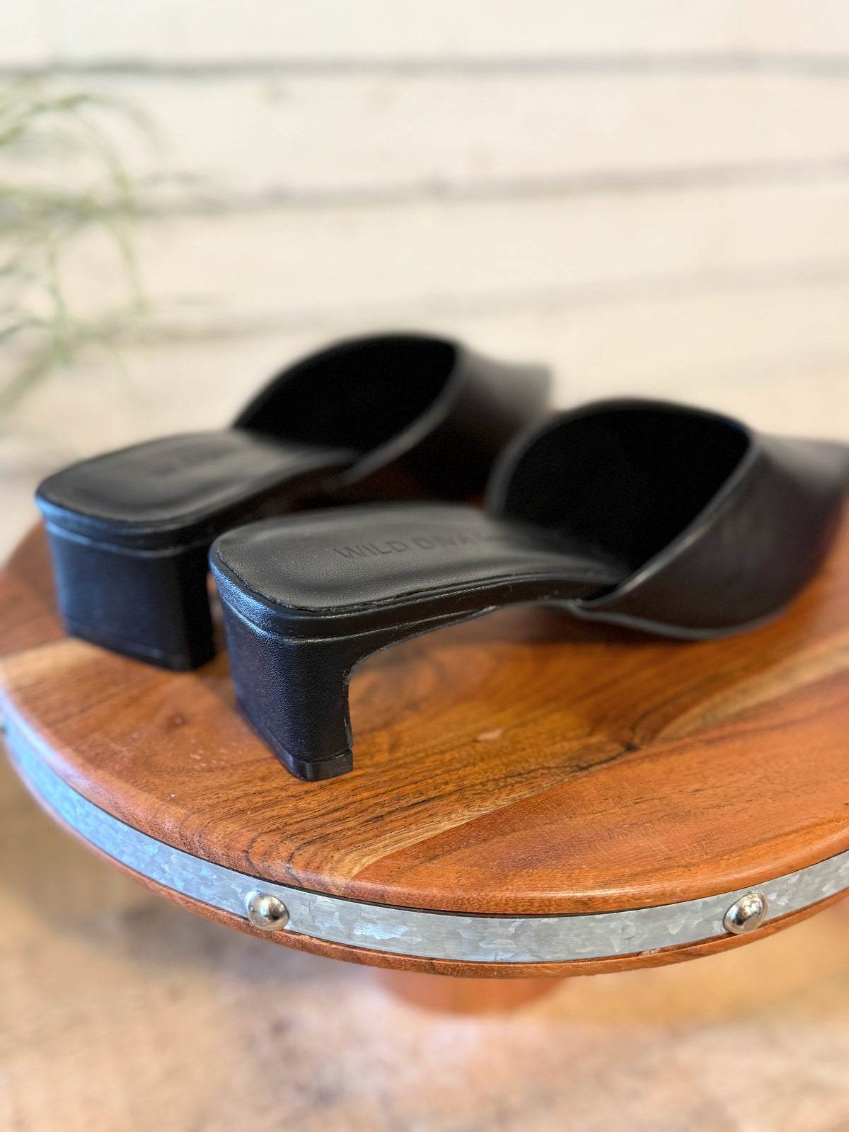 The Adina Pointed Toe Mule Heels | Black