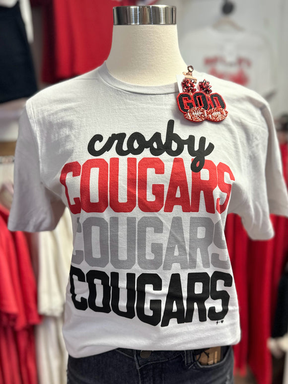 YOUTH+ADULT! Crosby Cougars Trio Tee | Ice Grey