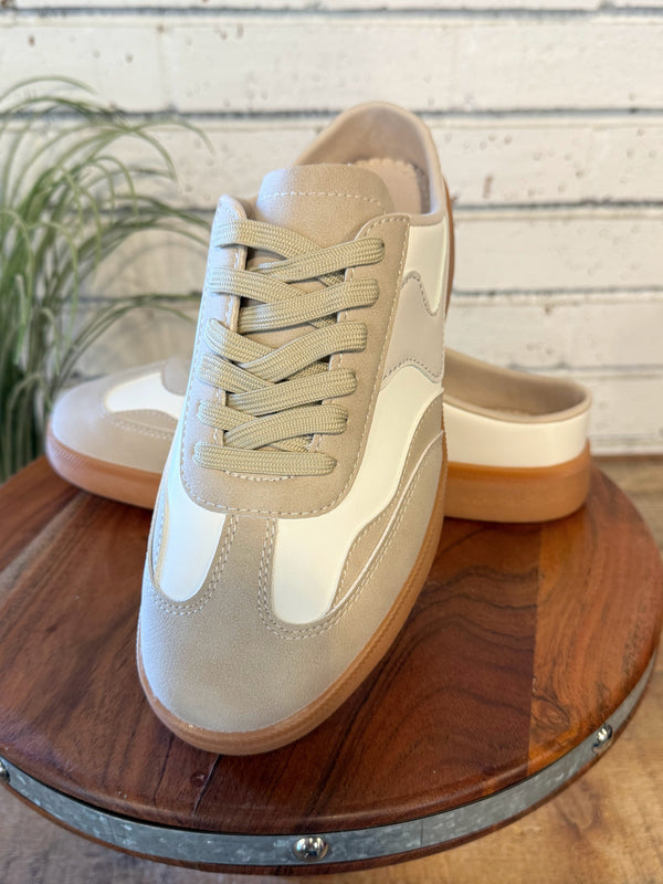 Modern Sneaker Mule Slides | Beige