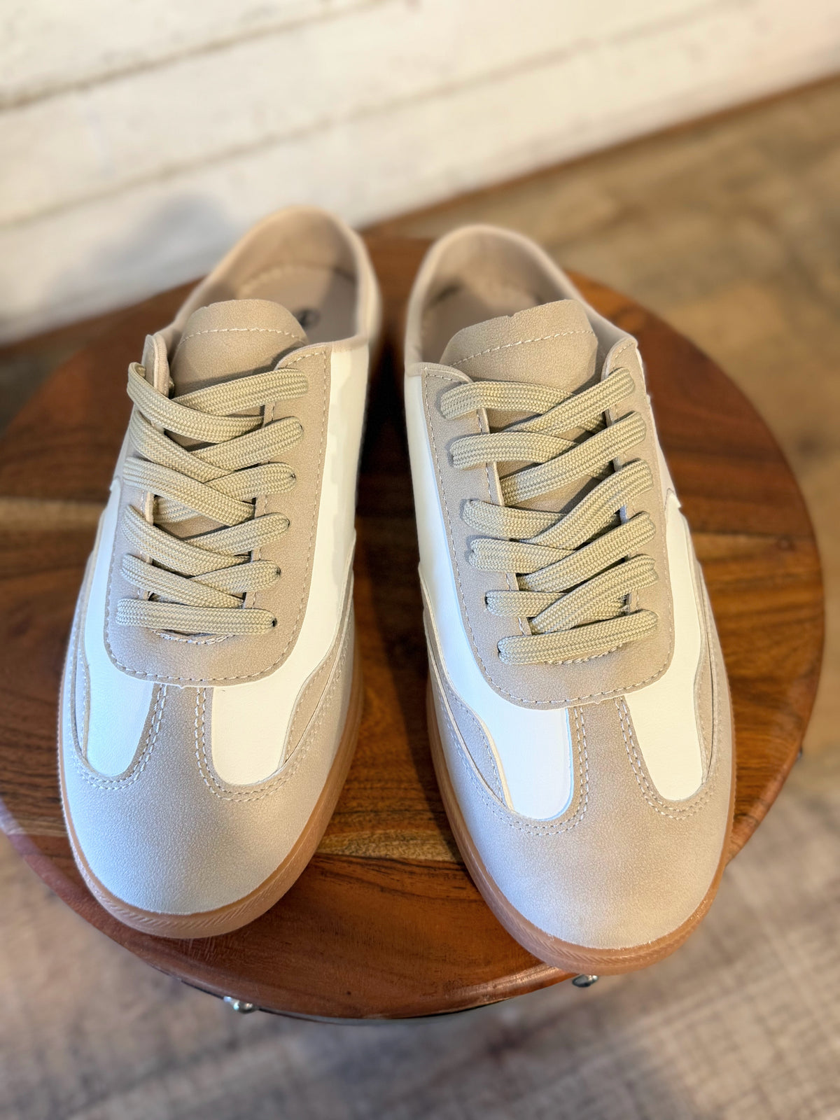 Modern Sneaker Mule Slides | Beige