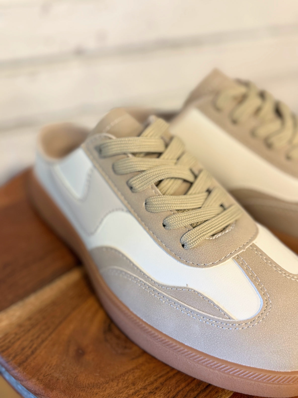 Modern Sneaker Mule Slides | Beige