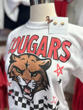 YOUTH+ADULT! Cougars Checkered Star Mascot Tee | White