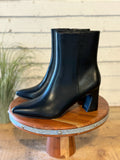 The Gaia Pointed Toe Block Heel Bootie | Black