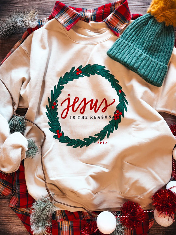 Jesus Is The Reason Sweatshirt | Sand