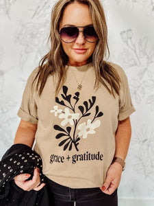 Grace+Gratitude Tee | Mushroom