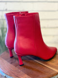 The Cabernet Stiletto Heel Bootie | Red