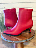 The Cabernet Stiletto Heel Bootie | Red