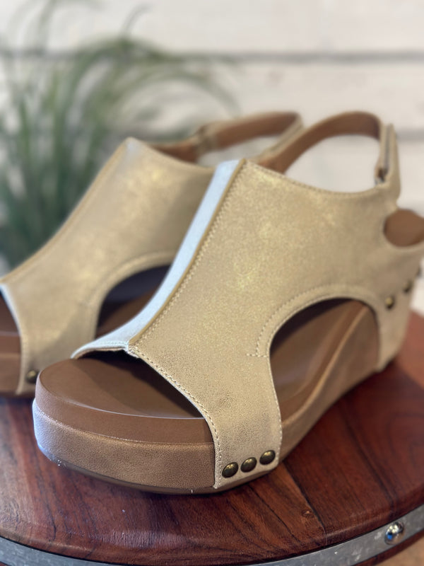 Corky's Carley Wedge | Washed Gold
