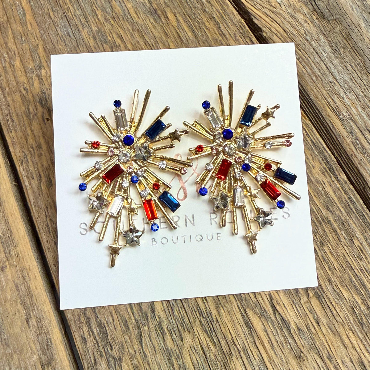 Fireworks Statement Stud Earrings | Gold