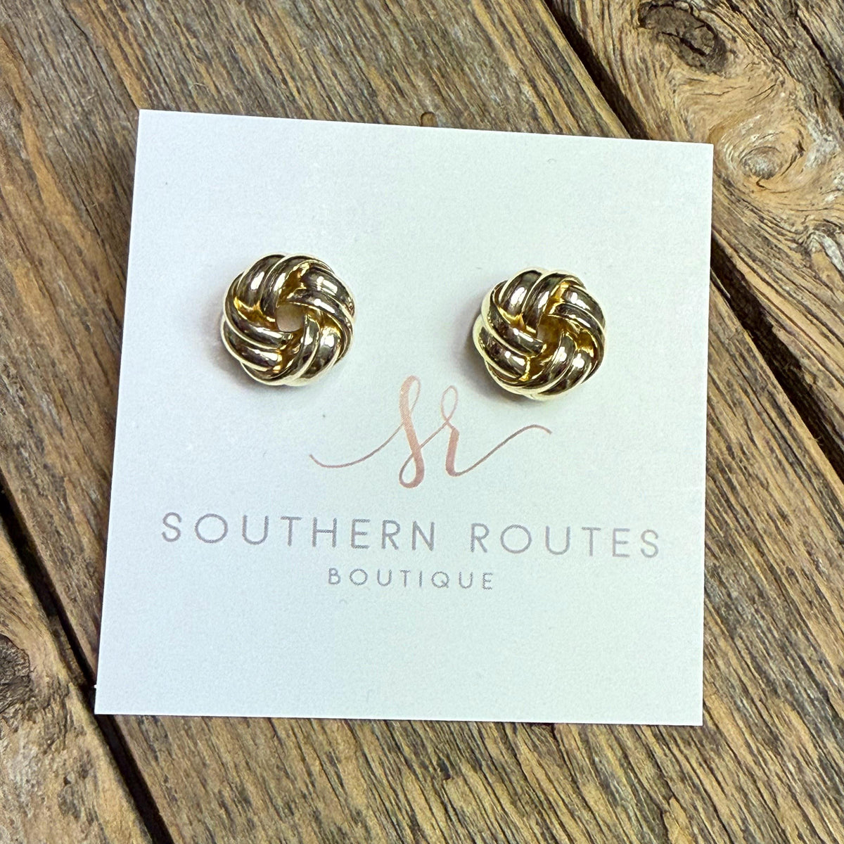 Knot Stud Earrings | 14k Gold-Plated
