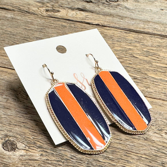 Astros Oblong Earrings | Orange+Blue