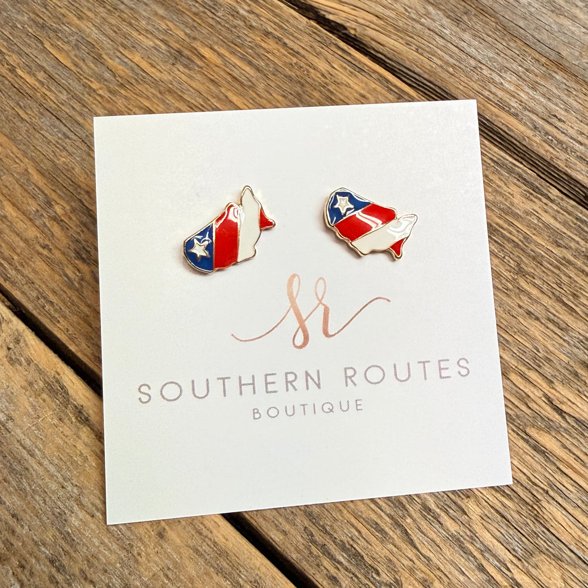 USA Stud Earrings | Gold