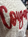 Cougars Sequin Leopard Tee | Cream