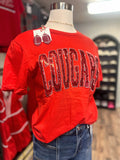 Cougars Sequin Tee | Red