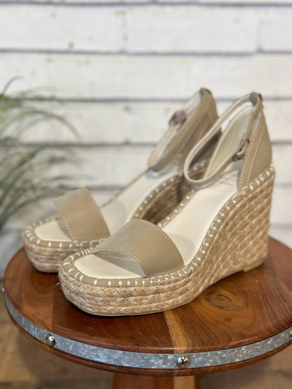 The Madrid Wedge Sandal | Taupe