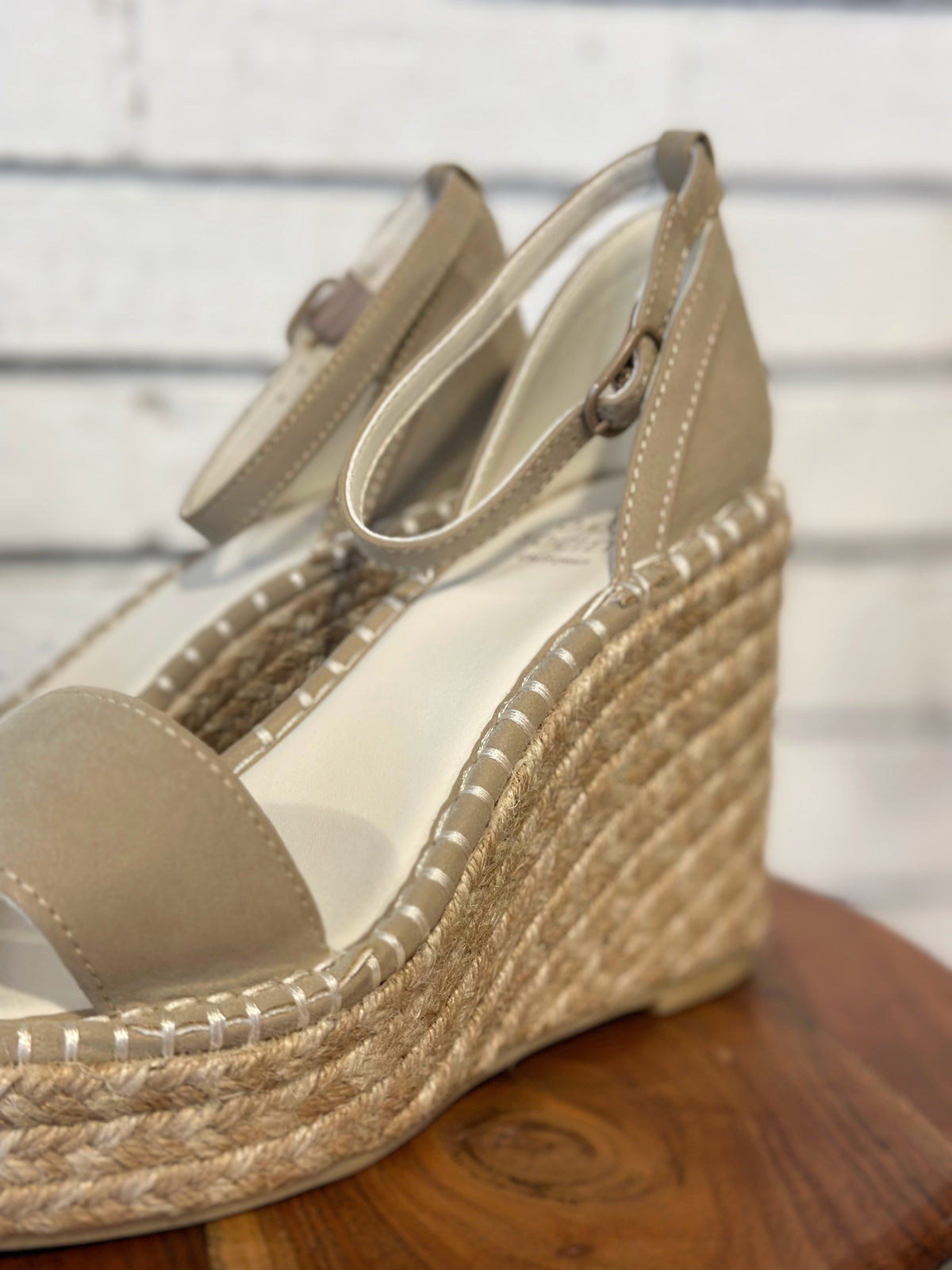 The Madrid Wedge Sandal | Taupe