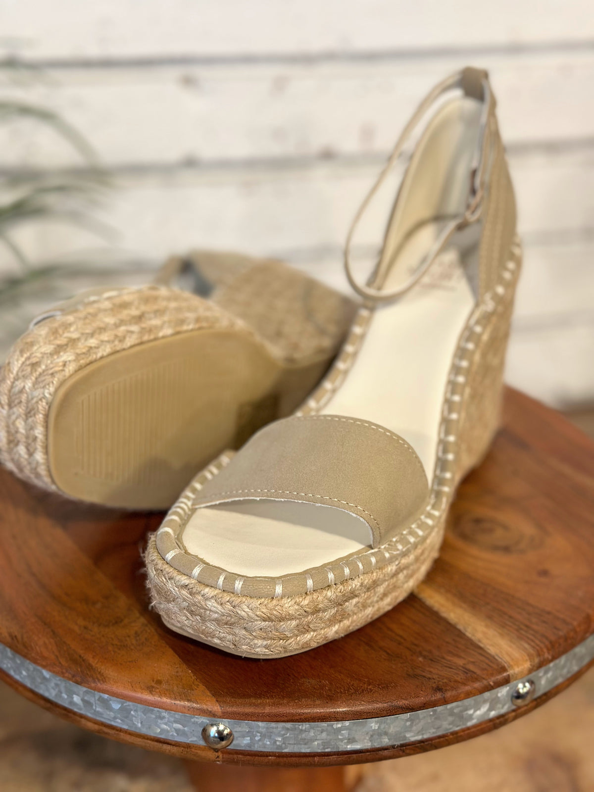 The Madrid Wedge Sandal | Taupe