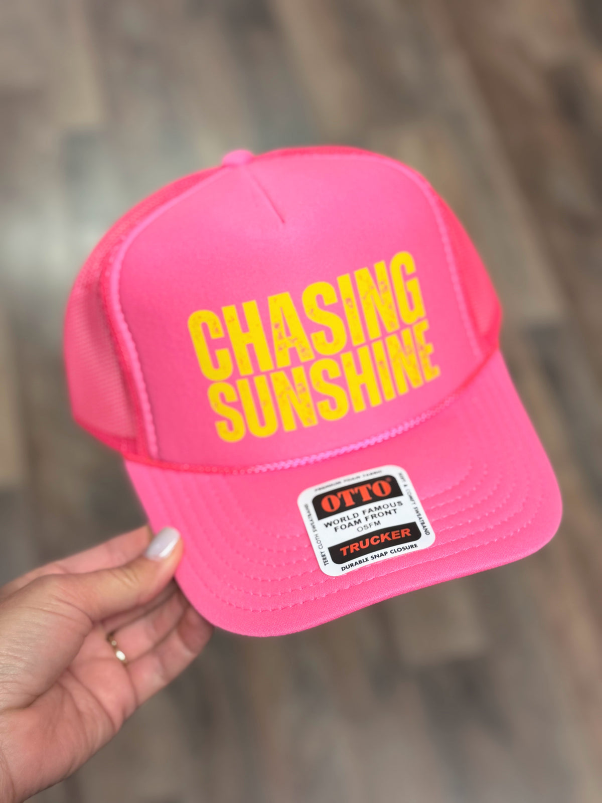 Chasing Sunshine Trucker Cap | Neon Pink