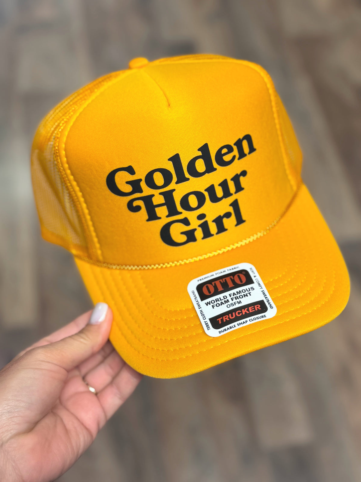 Golden Hour Girl Trucker Cap | Golden Mustard