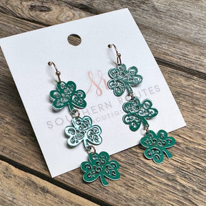 Trio Shamrock Earrings | Green