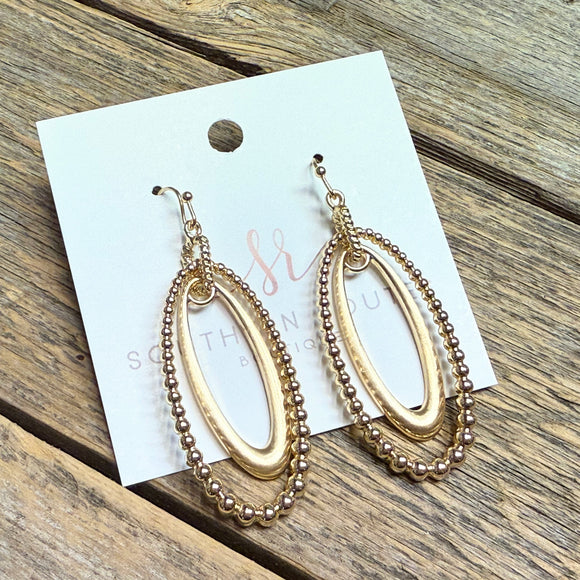 Layered Oval Earrings | Gold