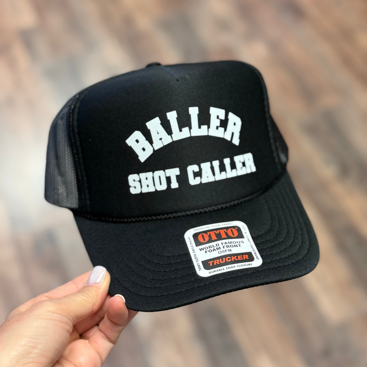 Baller Shot Caller Foam Trucker Cap | Black