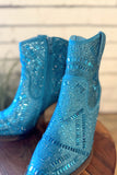 The Maze Sparkling Boot | Turquoise