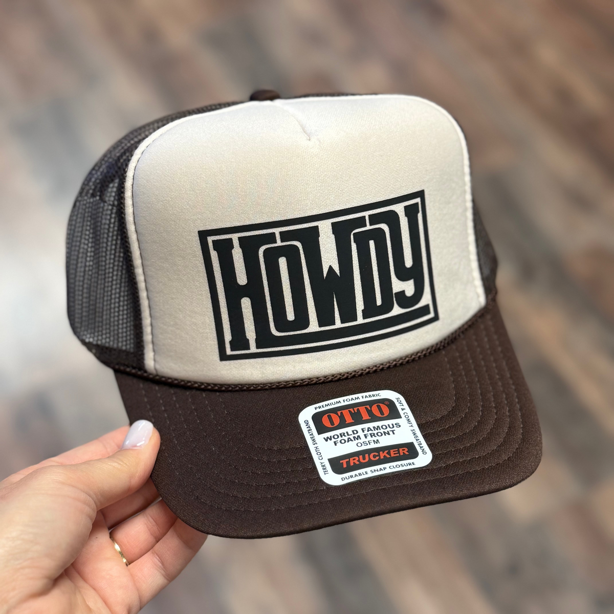 Howdy Foam Trucker Cap | Brown