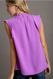 Pleated Sleeve Top | Orchid