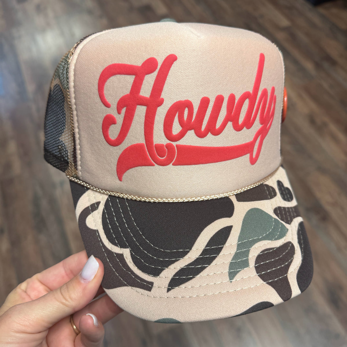 Howdy Foam Trucker Cap | Tan/Camo